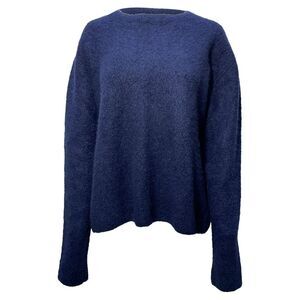 The Row Gouli Sweater in Navy Blue Cashmere